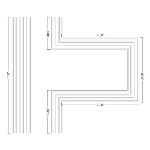 TV Unit Design Wall Molding - Ready to Assemble Wall Molding Kit | Pre-Cut & Primed - Highest Quality Wall Moldings and Decor Products at Birdeco