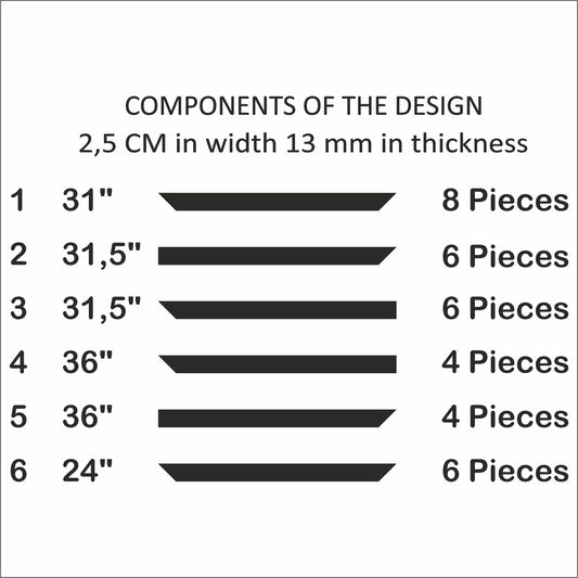 Easy to Apply Peel and Stick Wall Molding - 3 Upper 3 Bottom Frames (P25P)