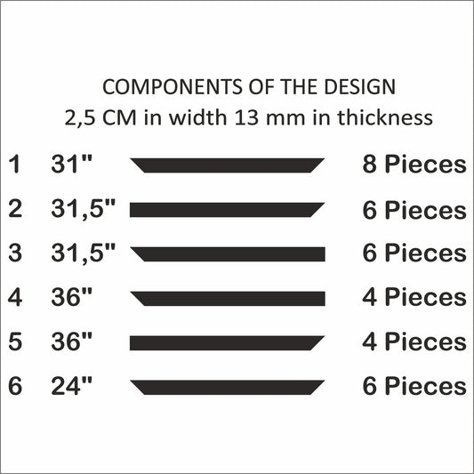 Ready to Assemble Wall Molding Kit - 3 Upper & 3 Bottom Frames | Easy Installation