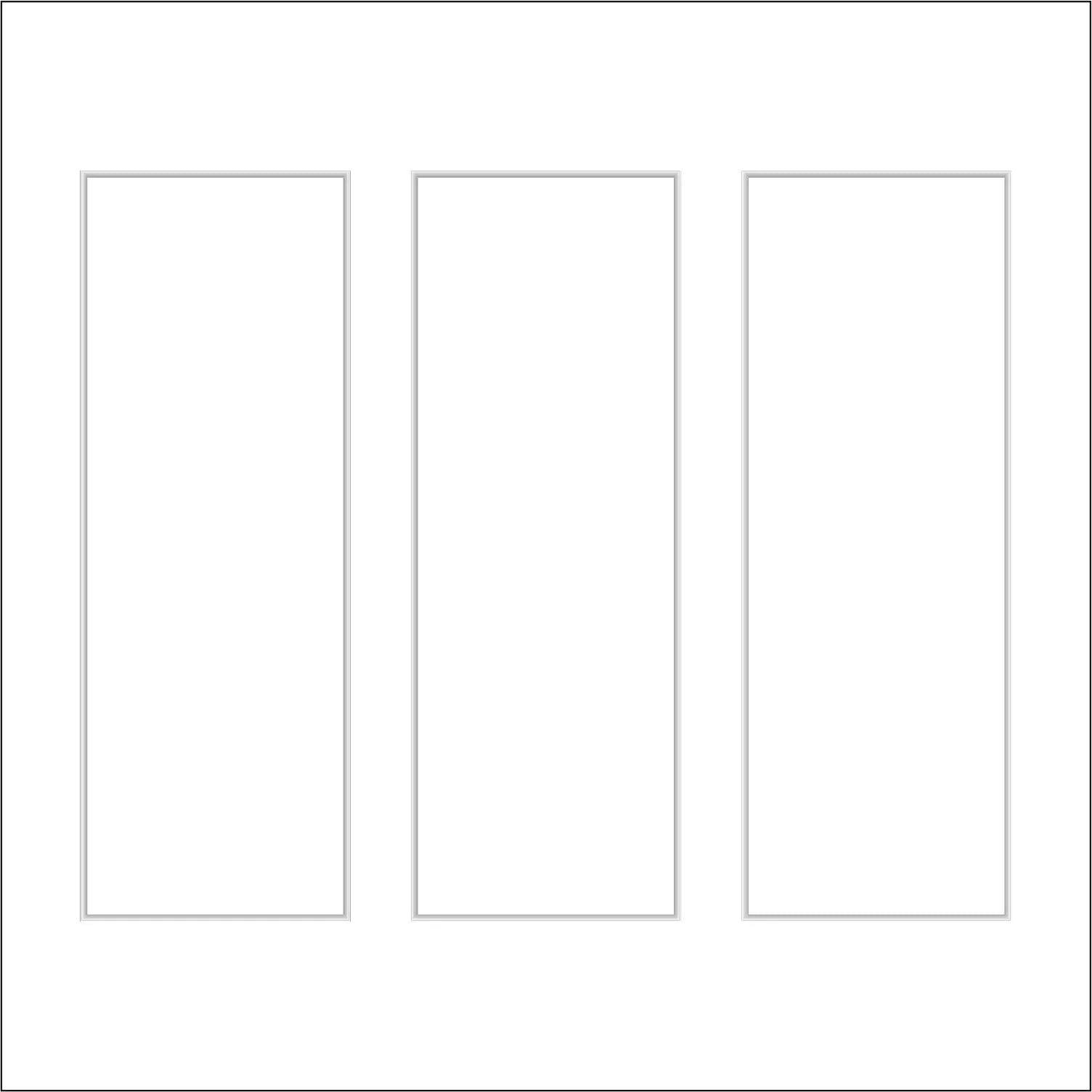 Ready to Assemble Wall Molding Kit - Accent Wall Design | 3 Vertical Frames | Easy Installation - Highest Quality Wall Moldings and Decor Products at Birdeco