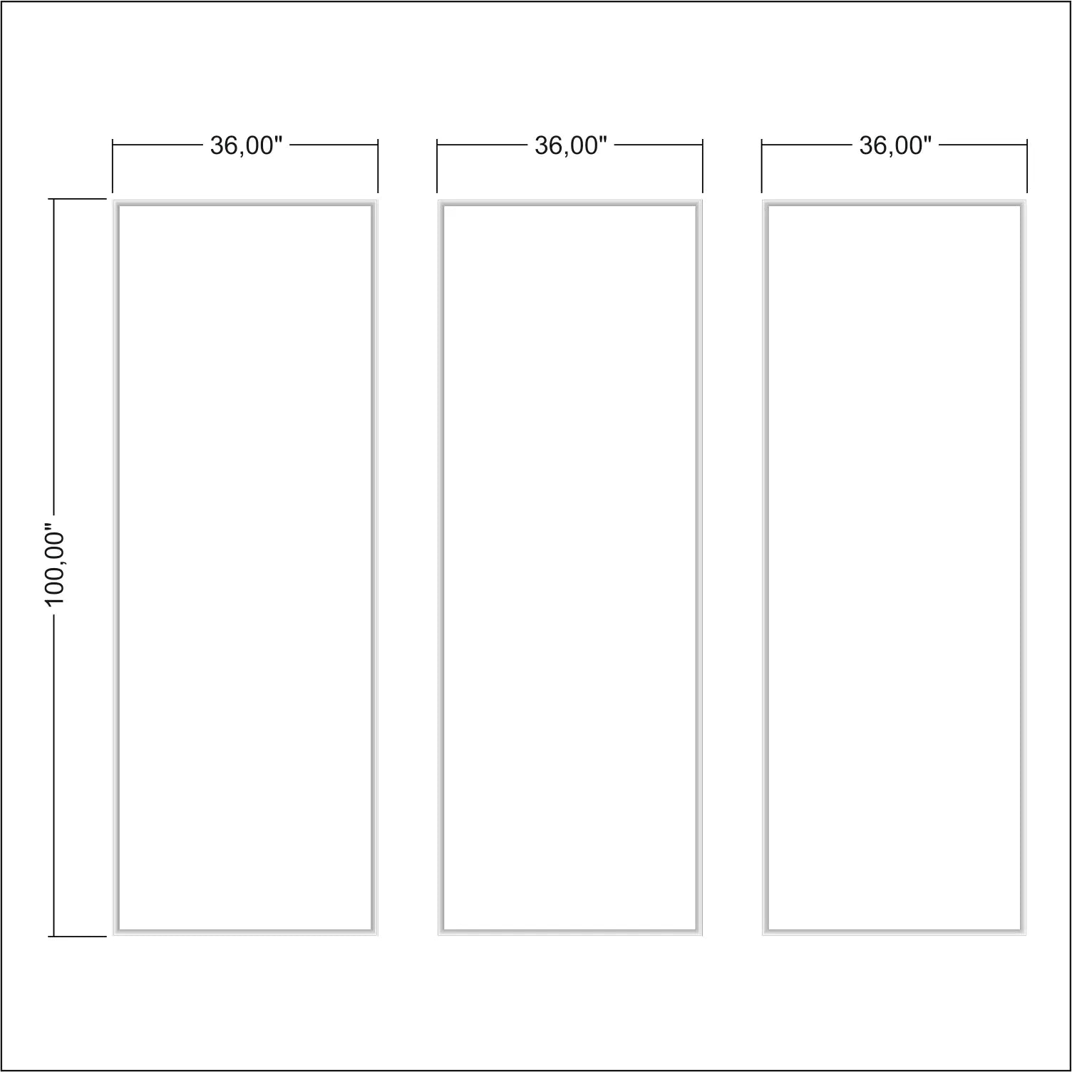 Ready to Assemble Wall Molding Kit - Accent Wall Design | 3 Vertical Frames | Easy Installation - Highest Quality Wall Moldings and Decor Products at Birdeco