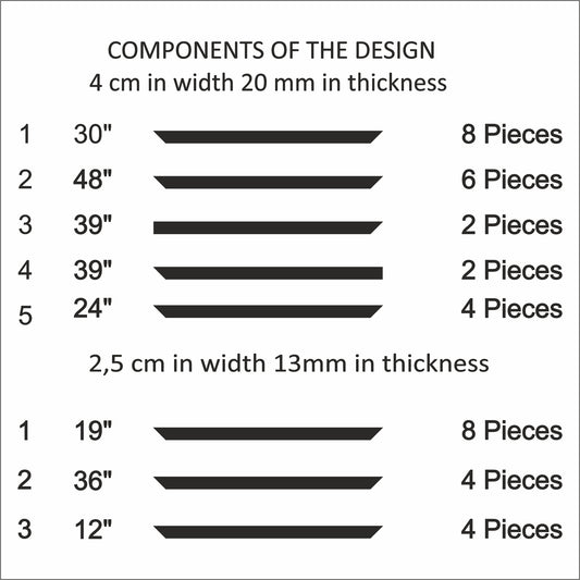 Ready to Assemble Wall Molding Package - 3 Upper and 2 Bottom Frames (P2)