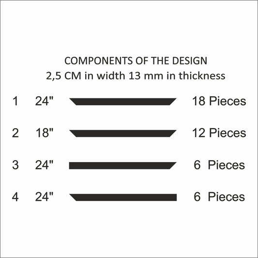 Ready to Assemble Wall Molding Kit - 3 Upper, 3 Middle, 3 Bottom Frames (P3)