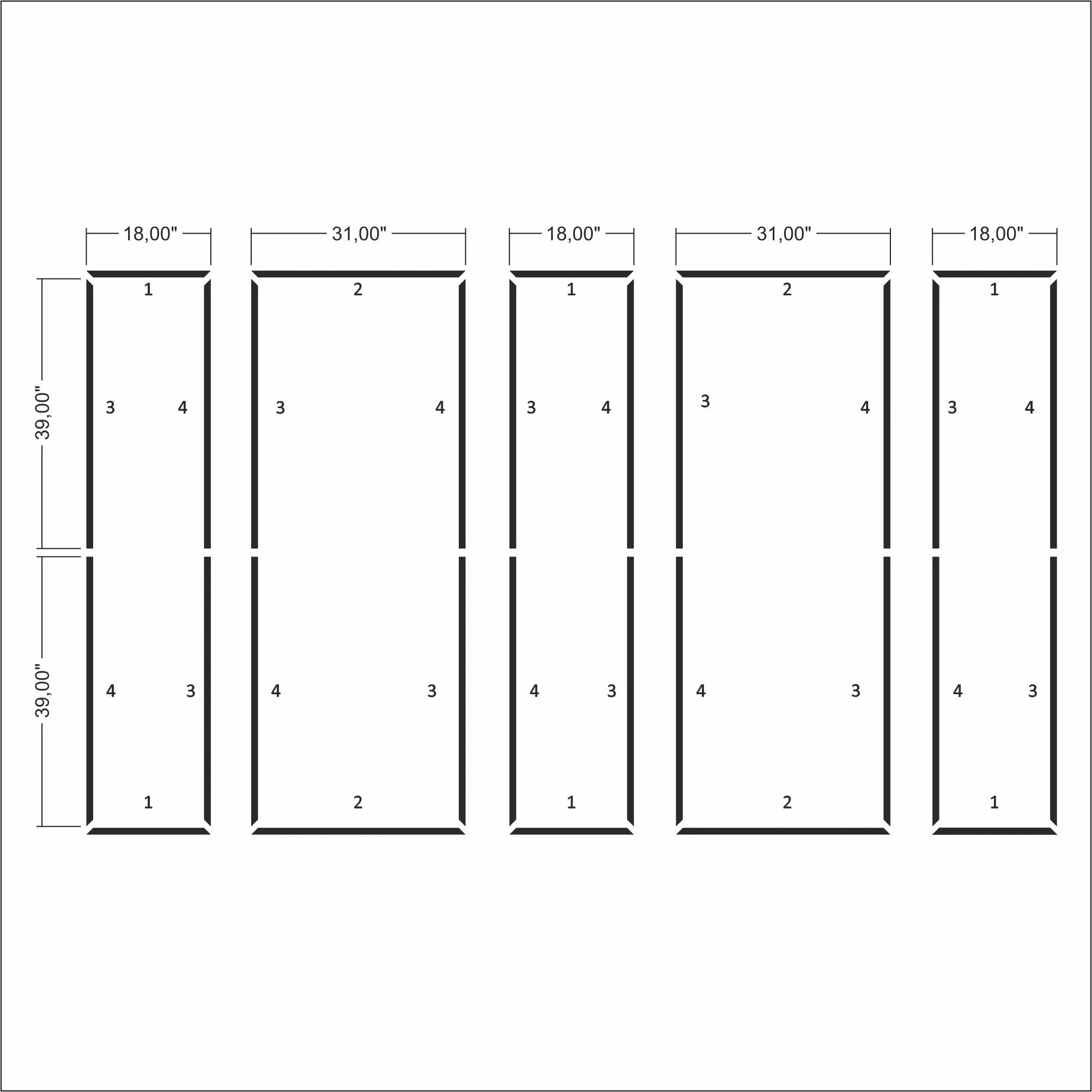 Ready to Assemble Wall Molding Kit - Factory Primed 5 Vertical Frames | Easy Installation - Highest Quality Wall Moldings and Decor Products at Birdeco