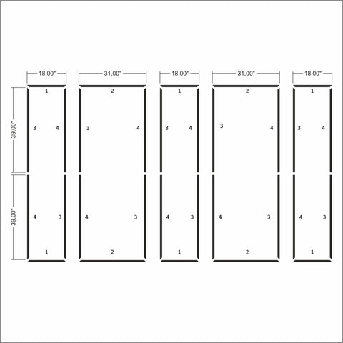 Ready to Assemble Wall Molding Kit - Factory Primed 5 Vertical Frames | Easy Installation - Highest Quality Wall Moldings and Decor Products at Birdeco