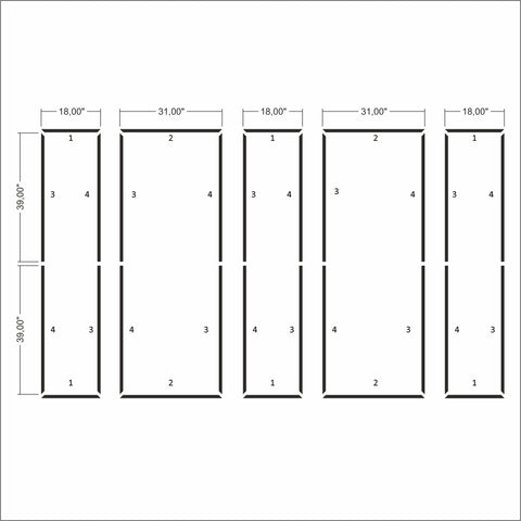 Peel and Stick Wall Molding Kit - 5 Vertical Frames (P30P)