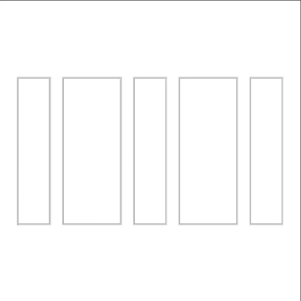 Ready to Assemble Wall Molding Kit - Factory Primed 5 Vertical Frames | Easy Installation - Highest Quality Wall Moldings and Decor Products at Birdeco