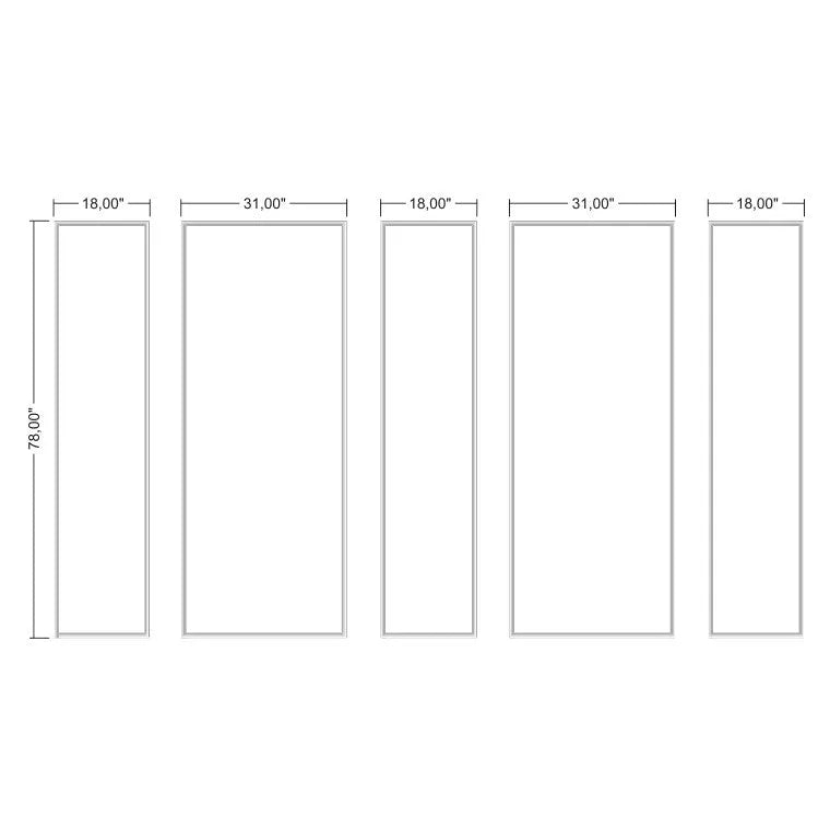 Ready to Assemble Wall Molding Kit - Factory Primed 5 Vertical Frames | Easy Installation - Highest Quality Wall Moldings and Decor Products at Birdeco