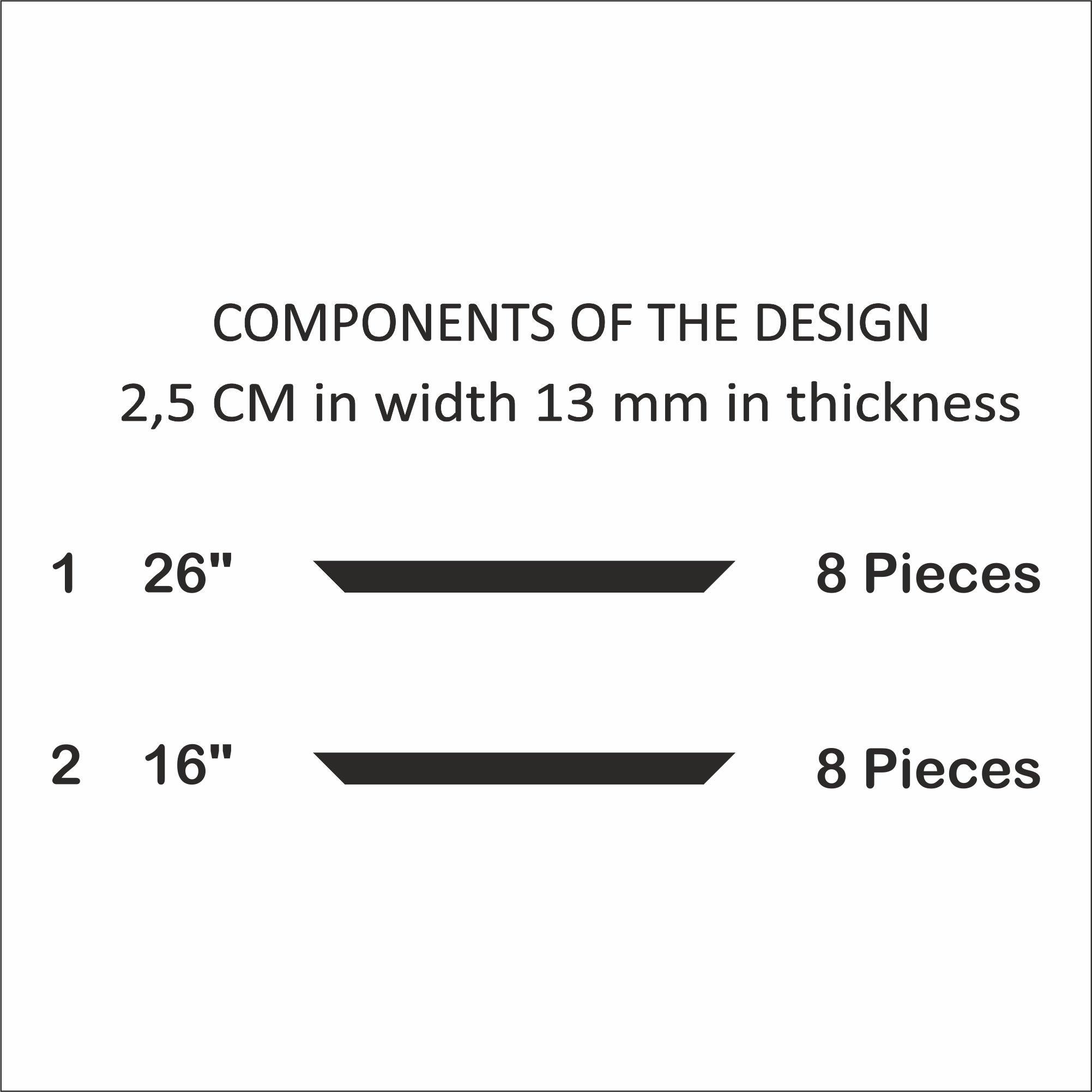 Ready to Assemble Wainscoting Kit - 4 Bottom Frames (P31)