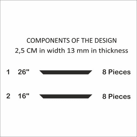 Peel and Stick Wainscoting Kit - 4 Frames (P31P)