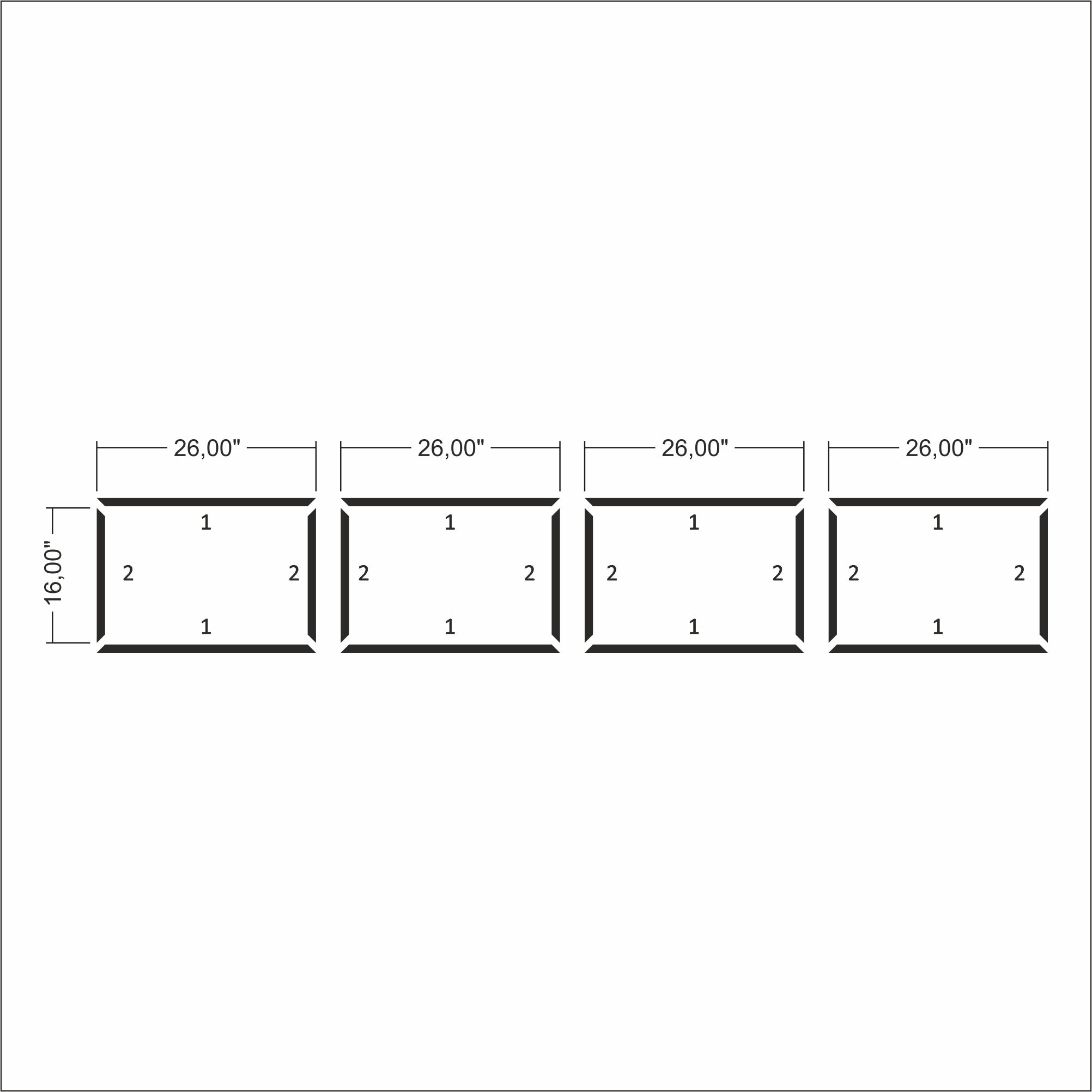 Ready to Assemble Wainscoting Kit - 4 Bottom Frames (P31)