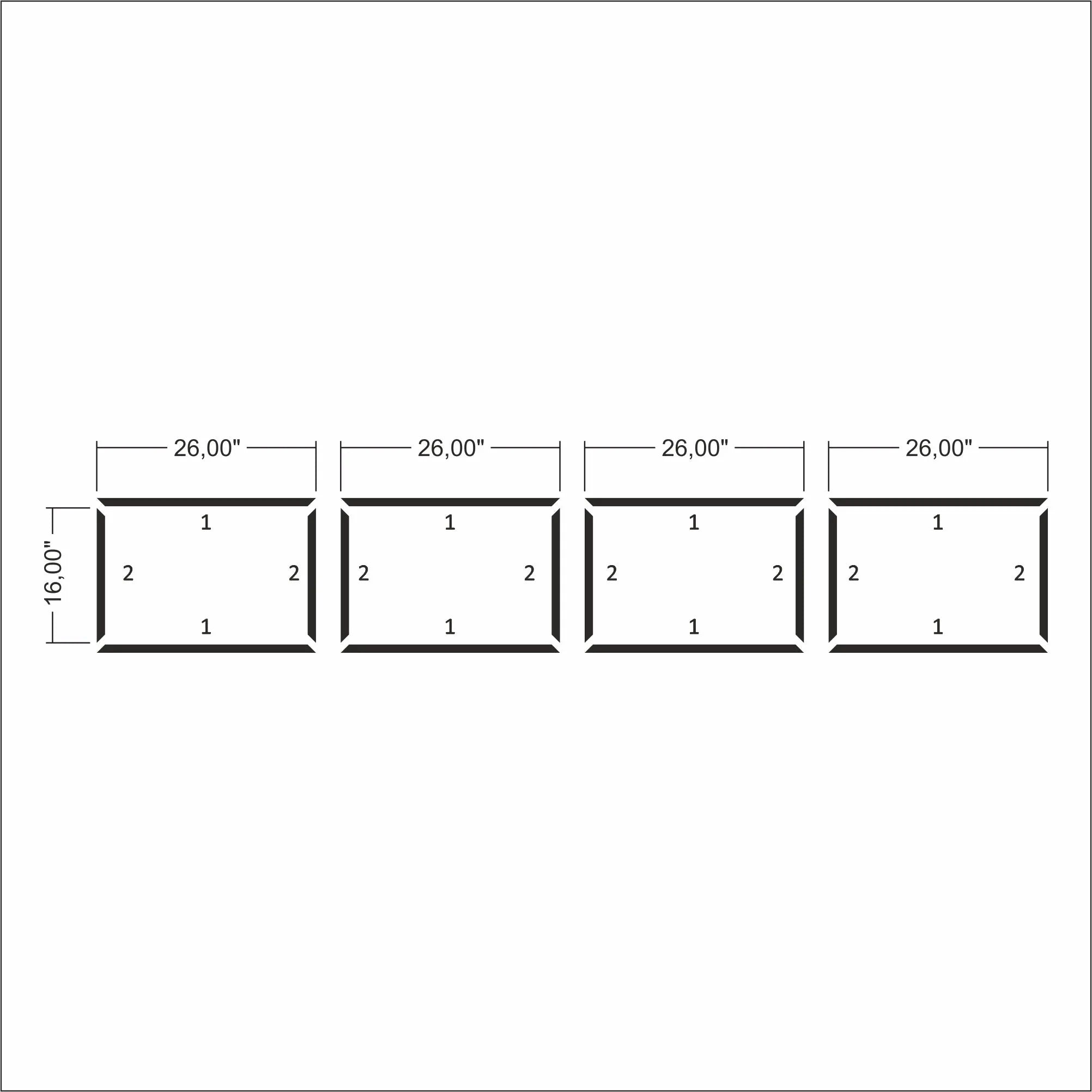 Ready to Assemble Wainscoting Kit - 4 Bottom Frames | Easy Installation - Highest Quality Wall Moldings and Decor Products at Birdeco