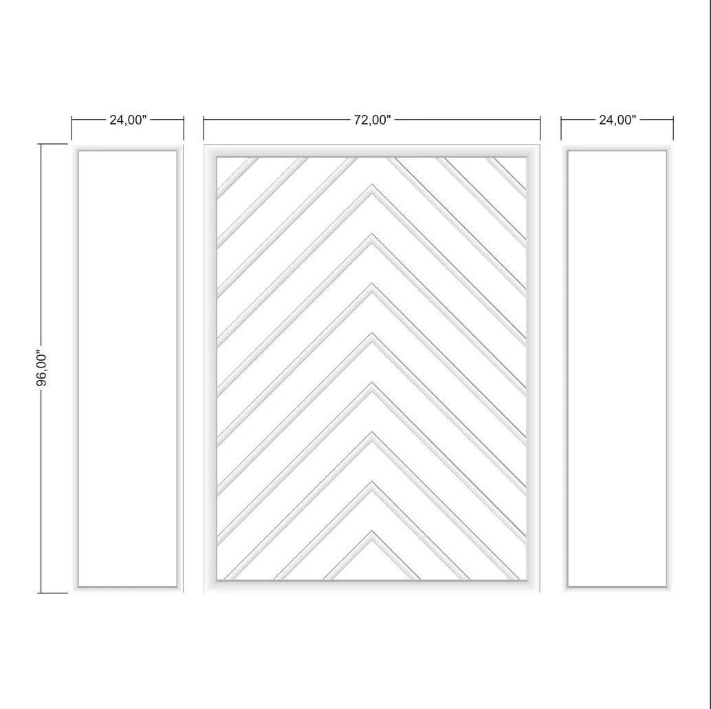 Bedroom Wall Trim Molding Kit - Ready to Assemble Wall Paneling | 2 Side Frames & 1 Middle Frame - Highest Quality Wall Moldings and Decor Products at Birdeco