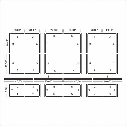 Wall Molding Kit - 2 Nested Side Frames & 1 Nested Middle Frame | Easy Installation - Highest Quality Wall Moldings and Decor Products at Birdeco