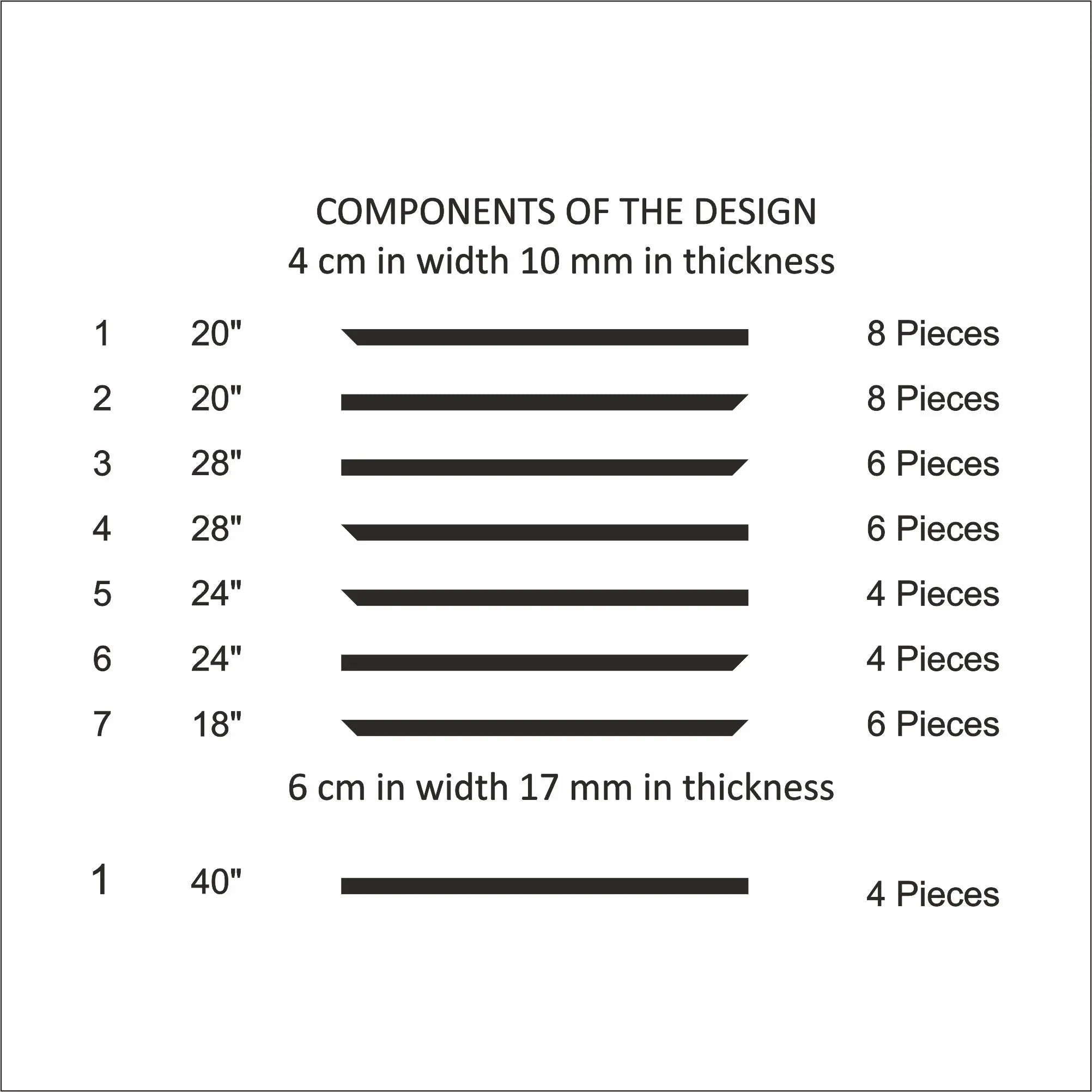 Wall Molding Kit - 2 Nested Side Frames & 1 Nested Middle Frame | Easy Installation - Highest Quality Wall Moldings and Decor Products at Birdeco