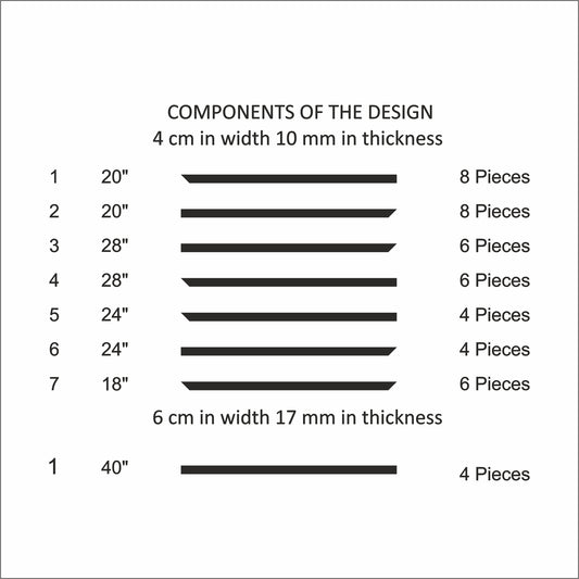 Wall Molding Kit - 2 Nested Side Frames and 1 Nested Middle Frame (P35)