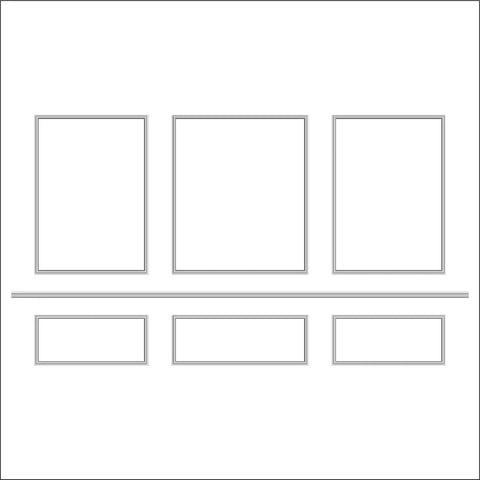 Wall Molding Kit - 2 Nested Side Frames & 1 Nested Middle Frame | Easy Installation - Highest Quality Wall Moldings and Decor Products at Birdeco