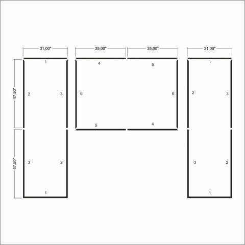 Wall Trim Kit for Bedroom & Headboard Design - 3 Frames | Factory Primed for Easy Installation - Highest Quality Wall Moldings and Decor Products at Birdeco