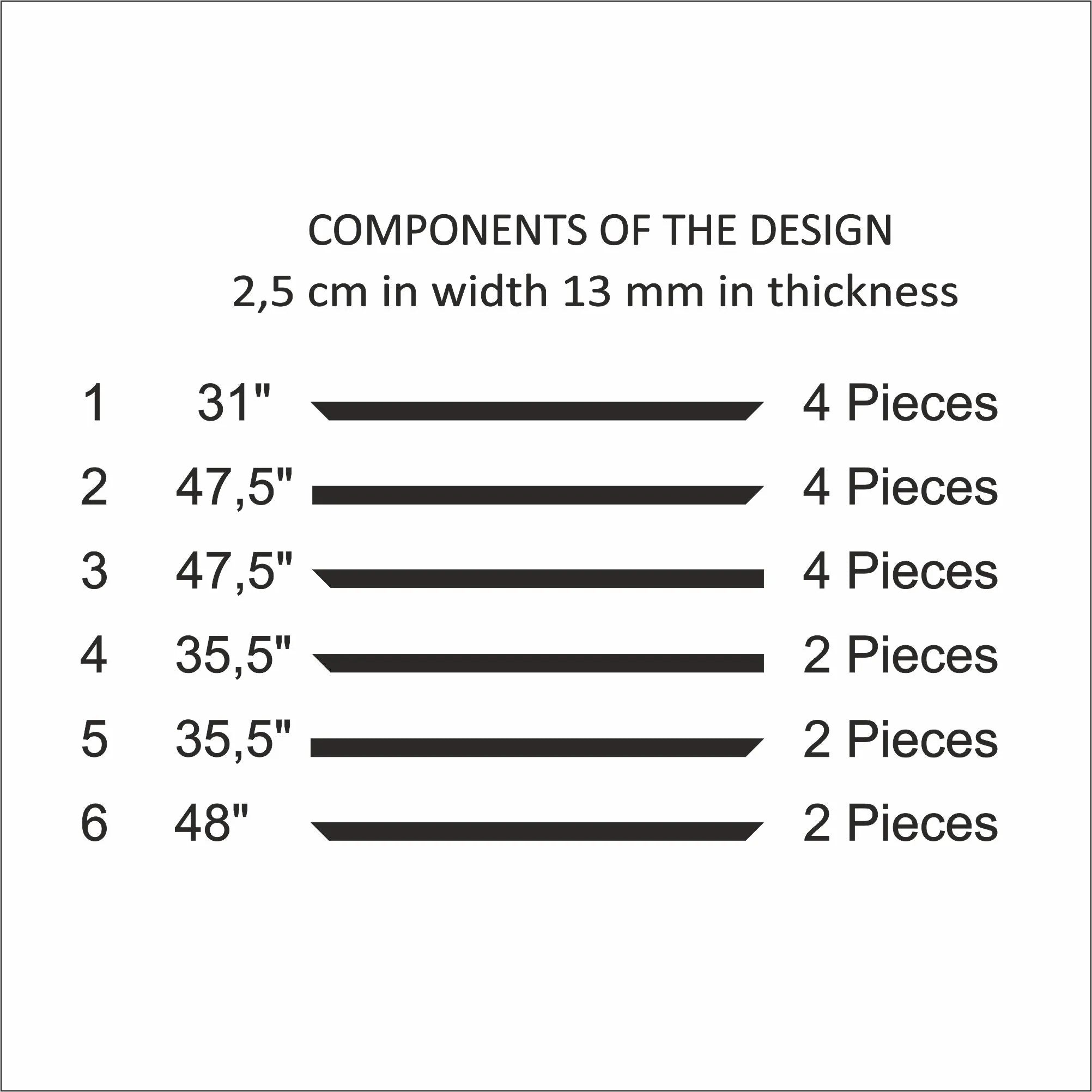 Peel and Stick Wall Trim Kit - 3 Frames | Factory Primed for Easy Installation - Highest Quality Wall Moldings and Decor Products at Birdeco