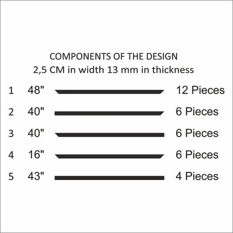 Wall Trim Kit - 3 Upper & 3 Bottom Frames with Chair Rail | Easy Installation - Highest Quality Wall Moldings and Decor Products at Birdeco