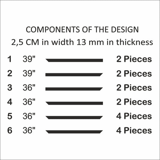 Ready to Assemble Wall Molding Kit - 1 Upper, 2 Bottom Frames (P48)