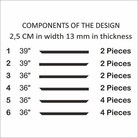 Peel and Stick Ready to Assemble Wall Molding Kit - 1 Upper, 2 Bottom Frames (P48P)