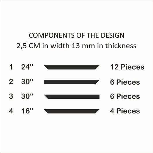 Wall Molding Kit - 3 Upper and 3 Bottom Frames (P6)