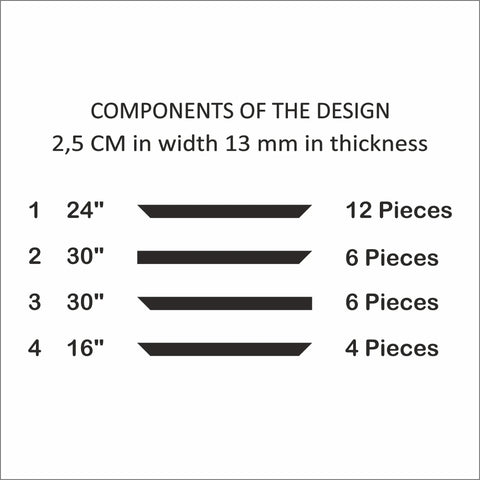 Wall Molding Package - 3 Upper & 3 Bottom Frames | Easy Installation - Highest Quality Wall Moldings and Decor Products at Birdeco