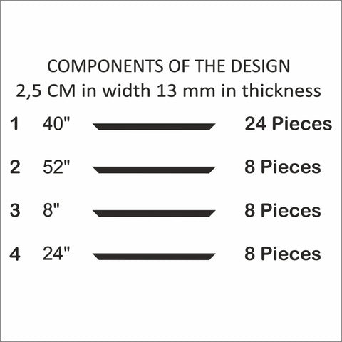 Peel and Stick Wall Molding Kit - 4 Upper, 4 Middle, and 4 Bottom Frames | Easy Installation - Highest Quality Wall Moldings and Decor Products at Birdeco