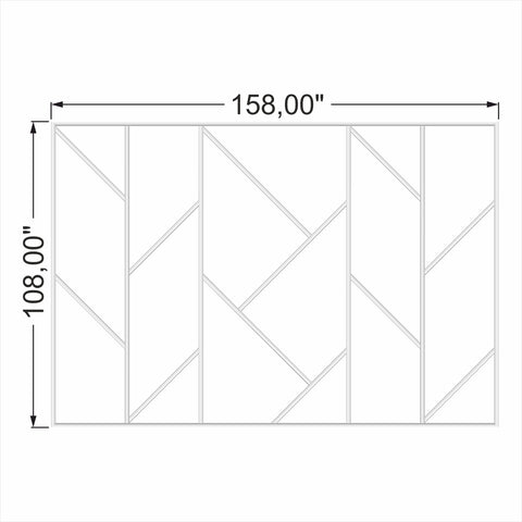 Asymmetric Wall Molding Kit - Easy Installation for Living Areas | Pre-Cut & Primed