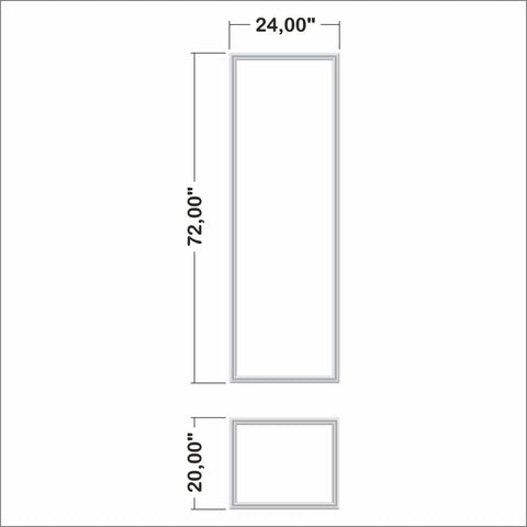 Ready-to-Assemble Picture Frame Wall Molding - One Upper and One Bottom Frame (P18)