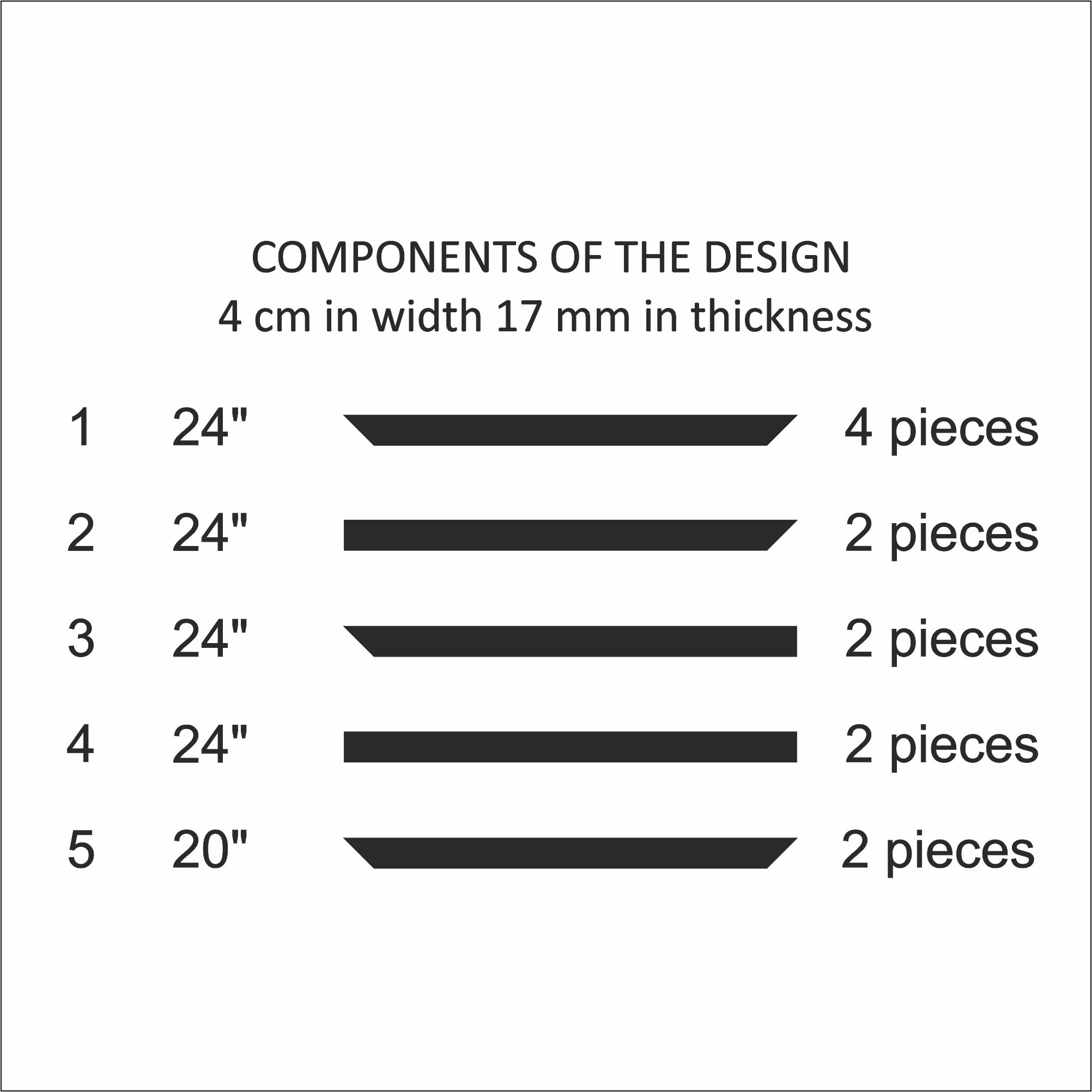 Modanatura da parete per cornici pronte per il montaggio - 5 cornici superiori e 5 cornici inferiori (P18)