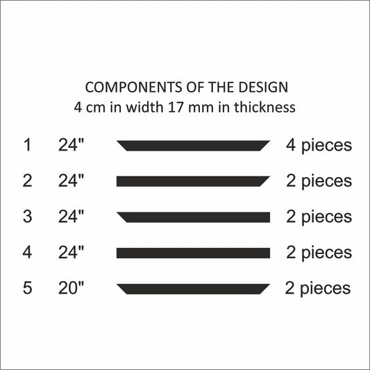 Ready-to-Assemble Picture Frame Wall Molding - One Upper and One Bottom Frame (P18)