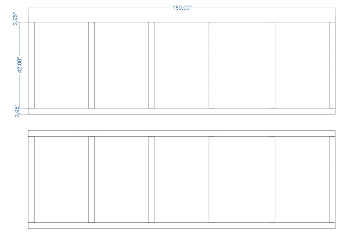 Custom-made wall molding design by Birdeco for Randi N., featuring elegant wall trim and decorative molding details.