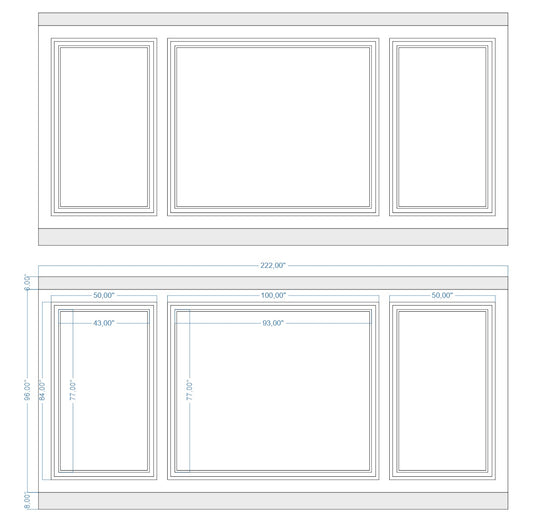 Custom-Made Wall Molding Design Service for Robert B. by Birdeco