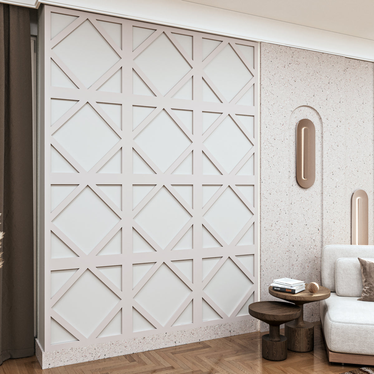 MDF Decorative Wall Panel to cover 23.6 x 23.6 inches spaces with 8mm Unprimed 6 Pieces MDF