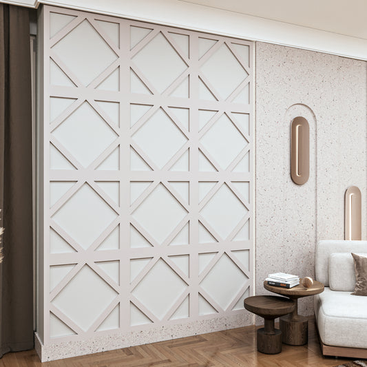 MDF Decorative Wall Panel to cover 23.6 x 23.6 inches spaces with 8mm Unprimed 6 Pieces MDF