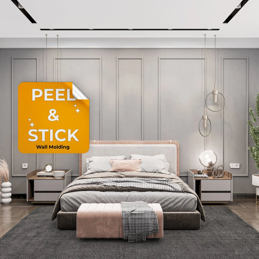 Peel and Stick Wall Molding Kit - 5 Vertical Frames (P30P)