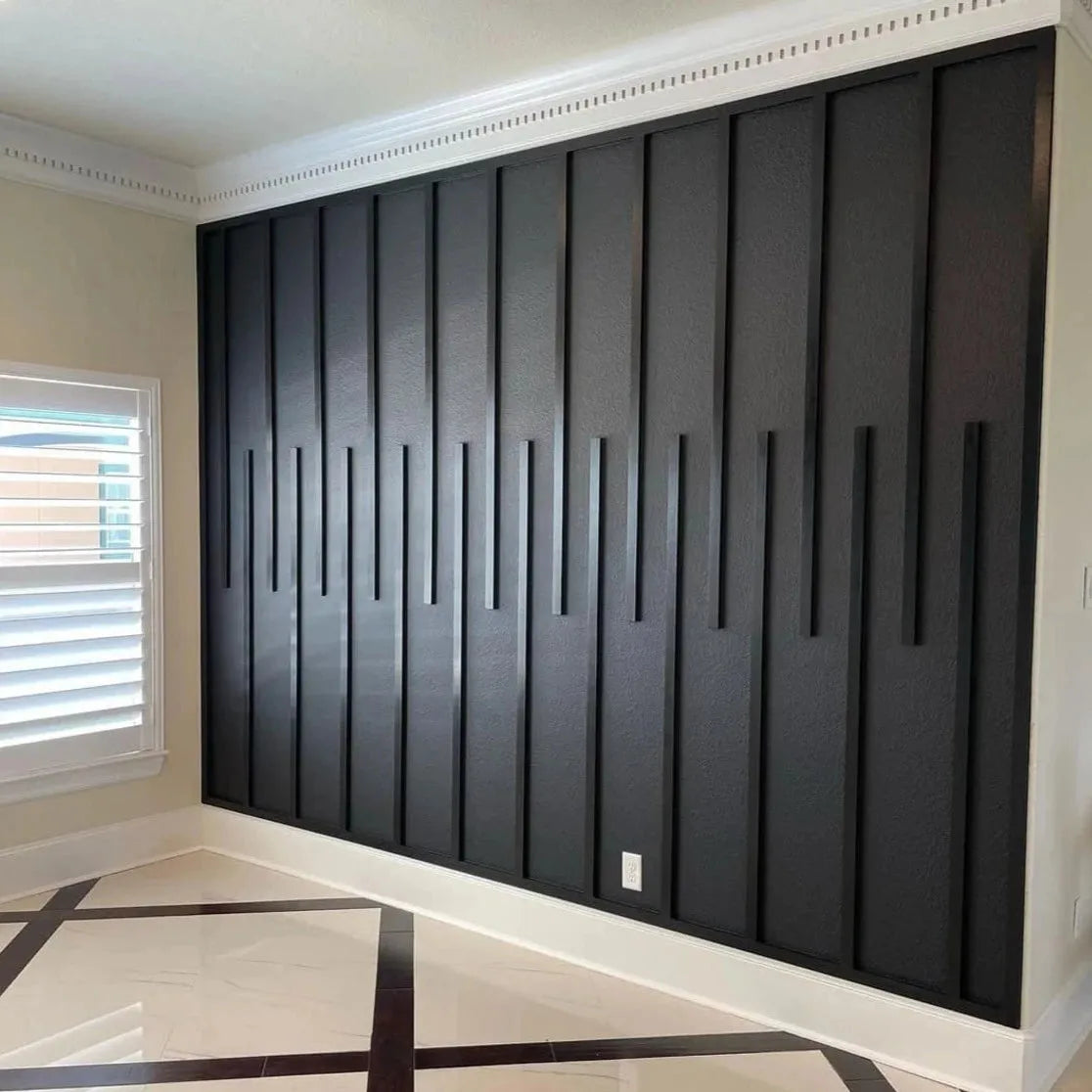 Pre-cut Flat Wall Molding Kit for Living Areas - Factory Primed (P20B ...